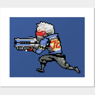 Overwatch - 16-Bit Soldier 76 Posters and Art